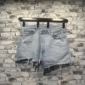 EUC AGOLDE Los Angeles Premium Denim Distressed Skirt Size 32